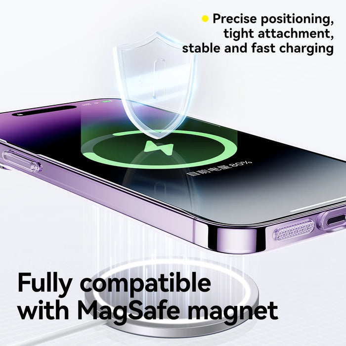 Baseus for iPhone 15 Pro Max Lucent Magnetic Case Hard PC Clear Case for iPhone 15 14 13 Pro Plus Magnet Protective Phone Case