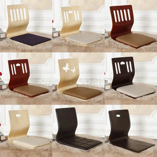 Japanese Chair Design Home Living Room Furniture Kotatsu Table Chair Tatami Zaisu LegLess Floor Chair Black Finish