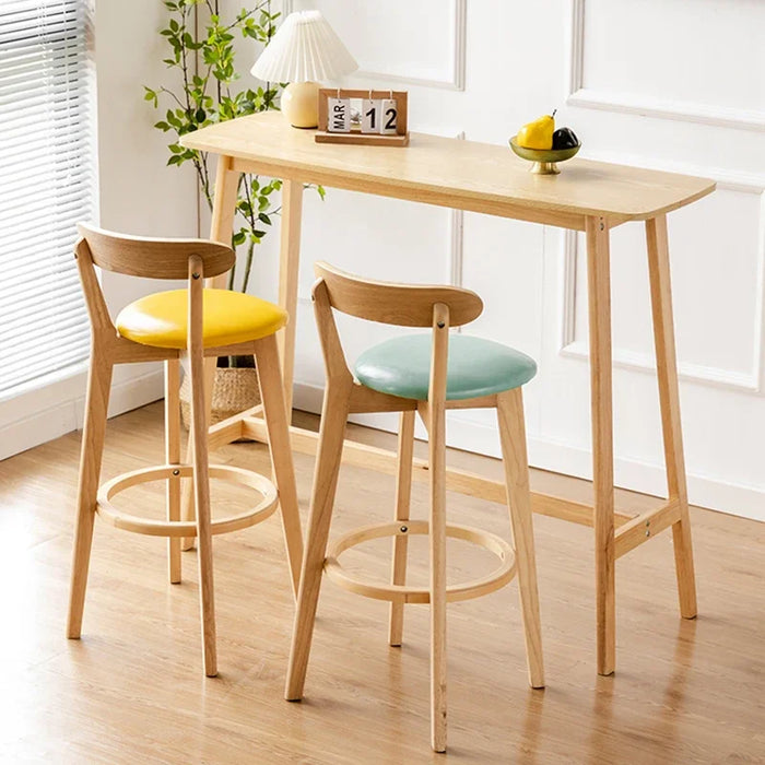 Wooden Seat Dining Chairs Counter Mobile Nordic Relaxing Dining Chairs Ergonomic Office Comfortable Chaises Home Furniture GG