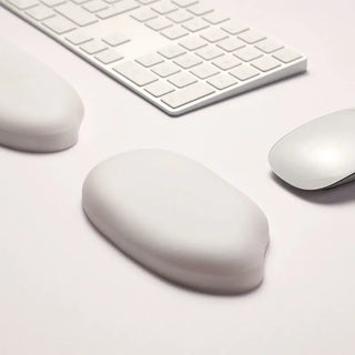 Silicone Wrist Support Mouse Pad Simplicity Household Keyboard Hand Support Wrist Office Desktop Hand Pillow Leather Rice Shape