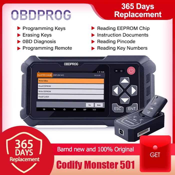 OBDPROG 501 OBD2 Car Key Programmer Diagnostic Tool Immobilizer Pin Code Reader Automotive Smart Keys Remote Program Auto Tools