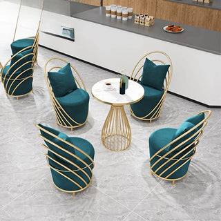 Hotel Business Negotiation Table and Chair Combination Sales Office Reception Small Round Table One Table and Four Chairs
