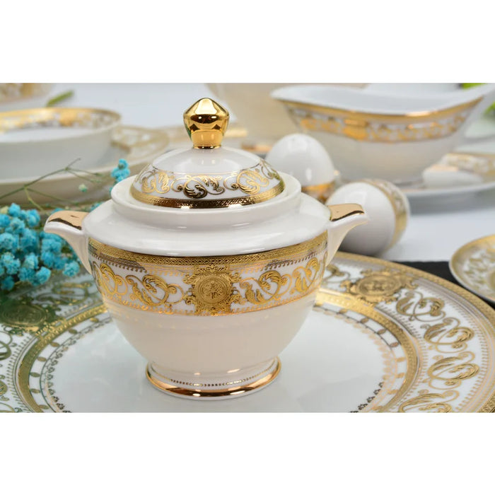 17pcs High quality Bone China Tea Set With Teapot for 6 people