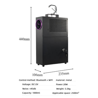 2500m³ Aroma Diffuser Electric Aromati Oasis 1000ML Essential Oil Capacity Air Freshener Bluetooth Control Incense Burner