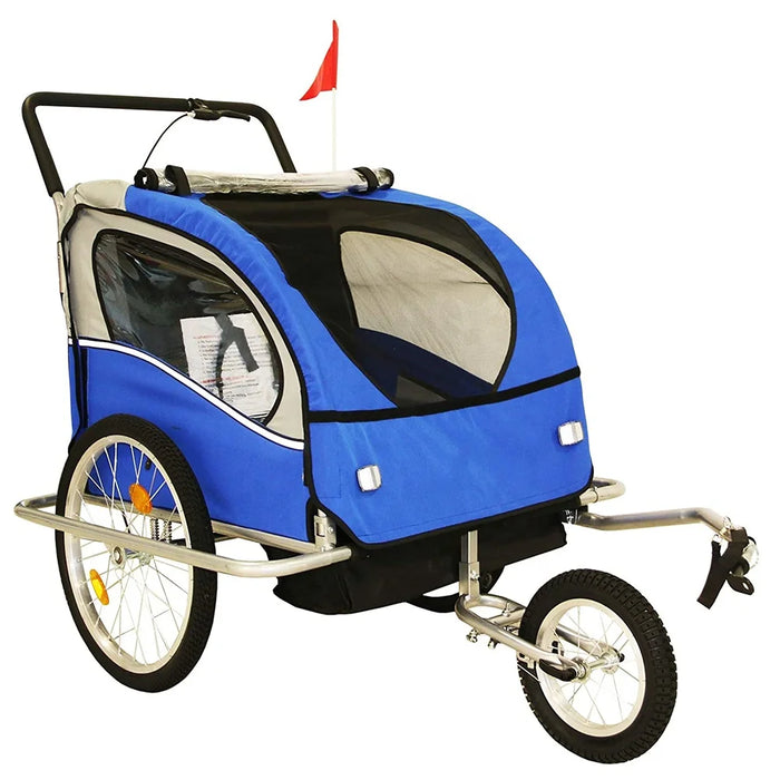 Hot sales dog pet bike trailer bicycle trailer for children with damping rear wheel