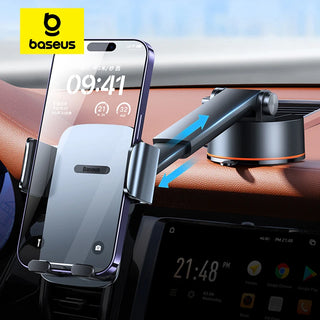 Baseus Car Phone Holder Stand Gravity Dashboard 900° Adjustable Support iPhone 15 Pro Xiaomi Samsung Huawei Mobile Phone Holder