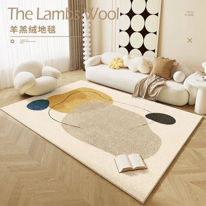 Nordic New Fashion Largearea Living Room Carpet Thickened Fluffy Soft Bedroom Decorative Carpets Light Luxury Nonslip Home Rug