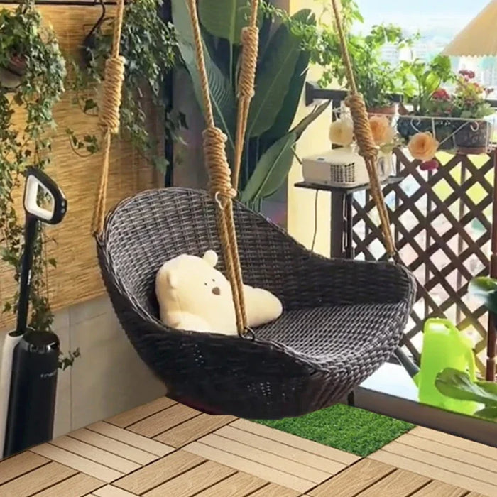 Hanging basket chair indoor swing home balcony leisur lazy rattan hammock rocking  outdoor cradle hanging