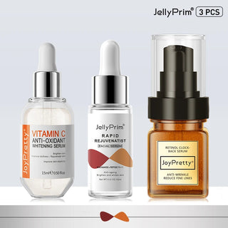 JoyPretty 3PCS Face Serum VC Whitening Retinol Wrinkle Tea Tree Acne Treatment For Dark Facial Serum Korean Skin Care Products