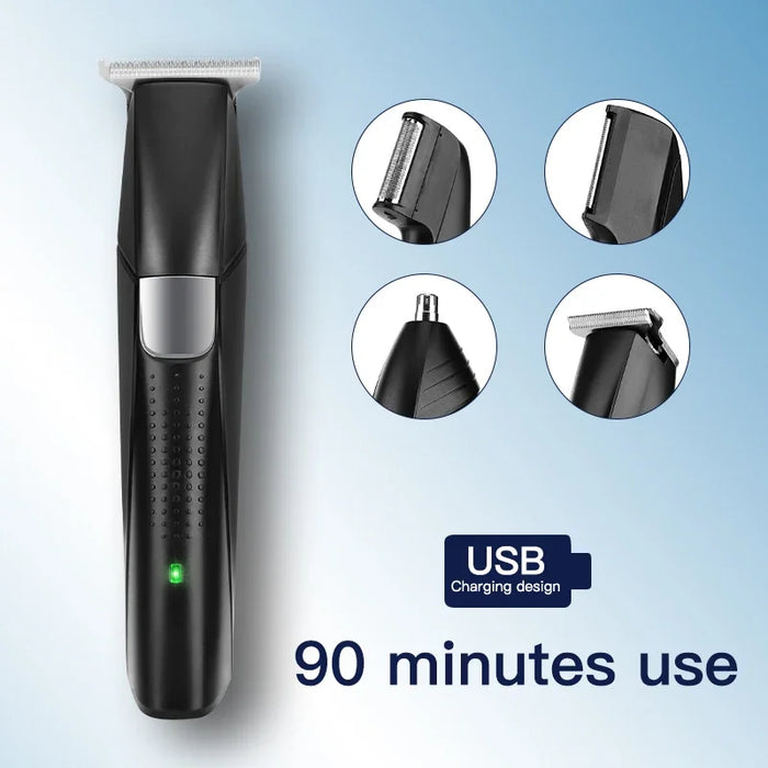 Beard Trimmer For Men Cordless Hair Clippers Hair Trimmer Waterproof Mustache Body Nose Ear Facial Cutting Shaver Electric