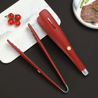 Silicone Steak Tongs High Temperature Resistance Food Clamp Anti-scalding Kitchen Food Barbecue Clips Household Barbecue Tongs