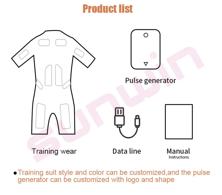 Whole Body Slimming Electrostimulation Fitness Personal Ems Training Suit  Train  Machine  For Gym