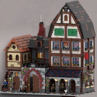 New 4001Pieces Moc European Medieval Castle Model Modular Medieval French House Creation Expert Block Model Kit Birthdaygift Toy