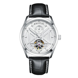 Men Watch Business Mechanical Wristwatch Seagull ST25 Flywheel Leather Strap Waterproof Luminous Watch relogio masculino GF25101