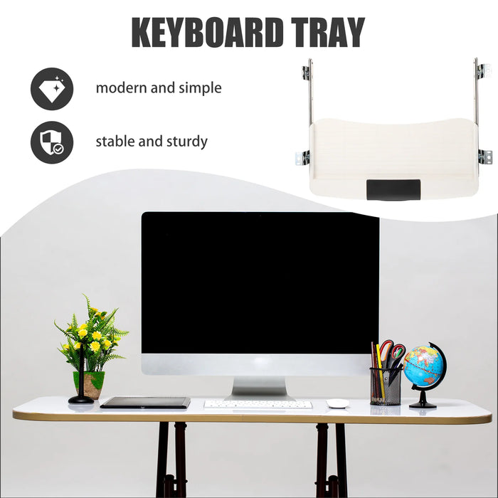 Keyboard Tray Desk under Slide Storage Stand Multi-purpose Cold Rolled Steel Drawer