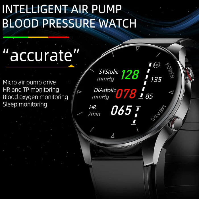 P50 watch airbag oscilloscope blood pressure measurement elderly medical smart watch P50 supports call reminder GPS positioning