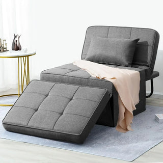 Sofa Bed,4 in 1 Multi Function Folding Ottoman Sleeper Bed,Modern Convertible Chair Adjustable Backrest Couch for Living Room
