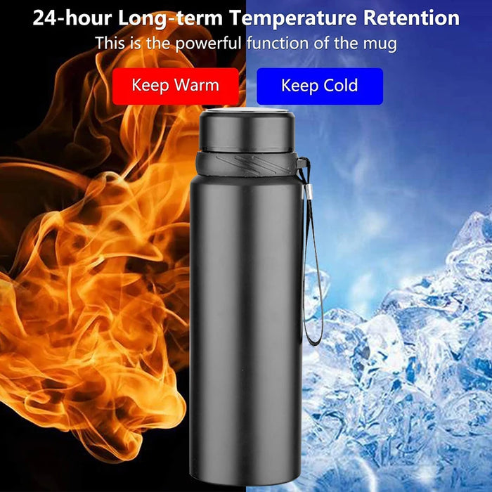 1L Thermal Water Bottle Temperature Display Thermos Bottle Stainless Steel Tumbler Vacuum Flasks Thermos For Water Tea Drinkware