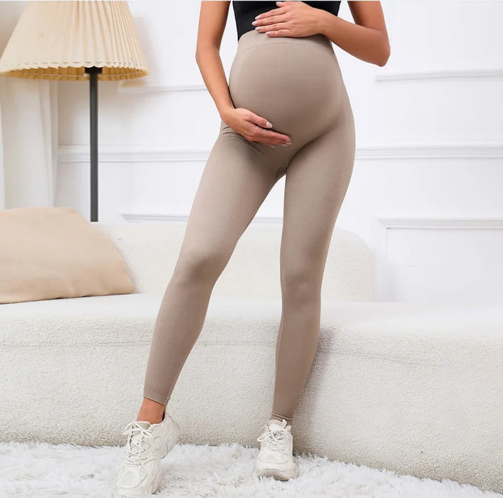 Elastic High Waist Maternity Leggings Skinny For Pregnant Women Belly Support Postpartum Leggins Body Shaper Fitness Trousers