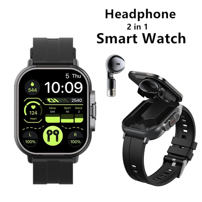 for Vivo X Fold2 S18 Pro X100 Pro Smart Watch TWS 2 In 1 Wireless Bluetooth Noise Cancelling Earphones Watch Heart Rate NFC