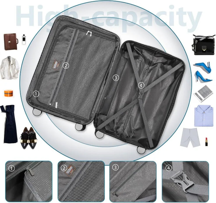 Luggage 5 Piece Sets, Expandable Luggage Sets Clearance, Suitcases with Spinner Wheels, Hard Shell Luggage Carry