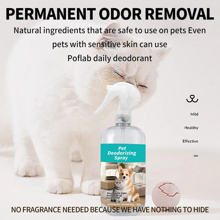 500ml Pet Deodorant Spray Perfume Sterilizes Removes Odors Indoor Houses Remain Fresh Eliminates Odors of Animal Feces