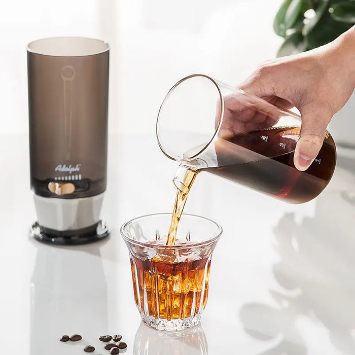 400ml Coffee Ice Dropper Home Ins Cold Brew Pot Bubble Mouth Ice Brewed Americano Coffee Maker Hand Punching Pot Appliance NEW