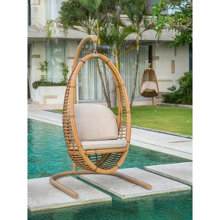 Outdoor rattan network celebrity bird's nest landing indoor lazyman rocking chair balcony swing rattan basket support