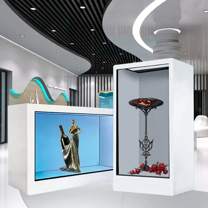 55'' 65'' 75'' 86'' inch Advertising Holographic Box, LCD Transparent LCD DisplayTouch Screen Box