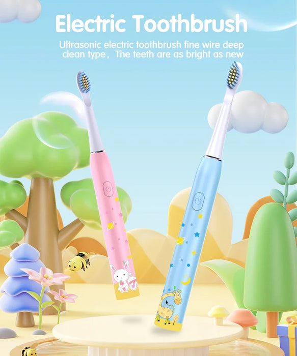 Hot Sale Waterproof Sonic Electric Toothbrush Rechargeable Cartoon Smart Children Toothbrushes For Kids