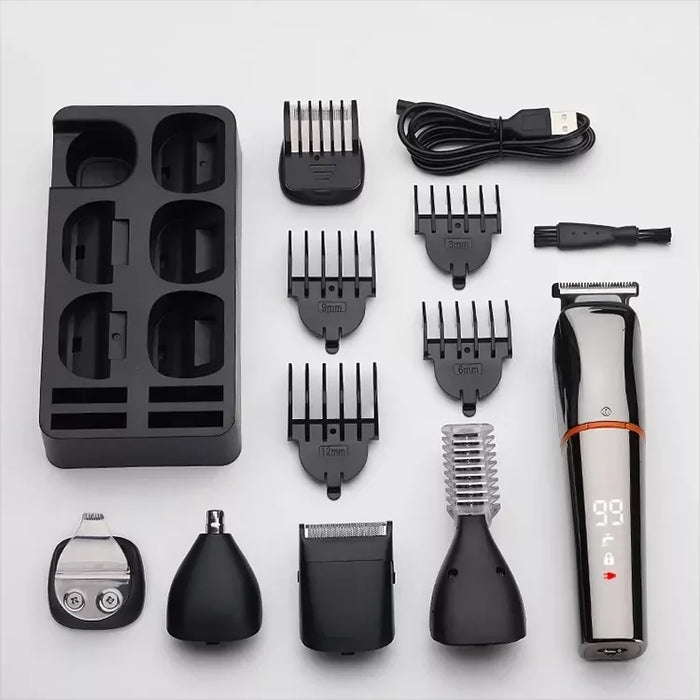 6 In 1 Mens Groomer Kit Waterproof Hair Clipper Multi Functional Shaver Set