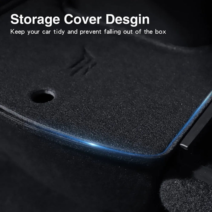 YZ For Tesla Model 3 Model Y Rear Center Console Organizer Tray Flocking For Tesla Model3 Storage Box ModelY Case Accessories