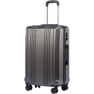 Luggage Suitcase PC+ABS with TSA Lock Spinner Carry on Hardshell Lightweight 20in 24in 28in (grey, L(28IN))