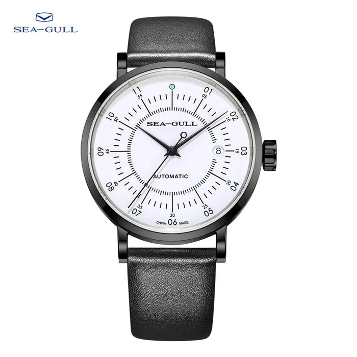 Seagull Men's Watch Automatic Mechanical Wristwatch Business Simple Waterproof Leather Sapphire Men's Watch 819.17.6045