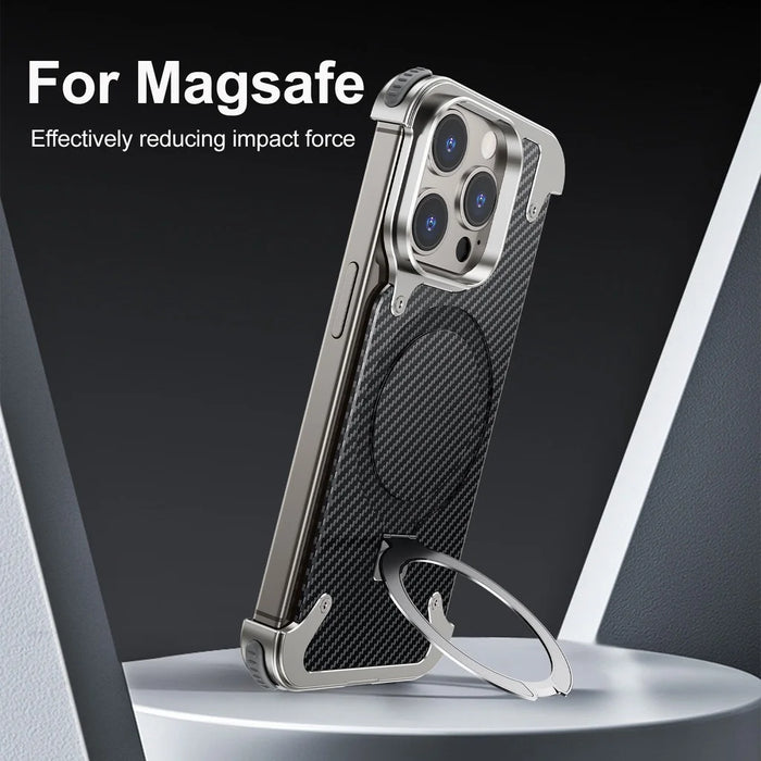 Eary Carbon Fibre Back Case Edge-free DesignAnti-collision Case,Perfect For IPhone 14/15 Pro Max