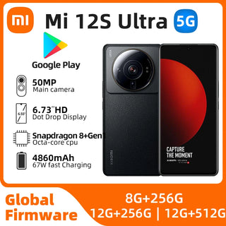 Xiaomi Mi 12S Ultra Smartphone 256GB/512GB Snapdragon 8 Gen 1+ Octa Core 50MP Leica lens 120Hz 6.73″ used phone