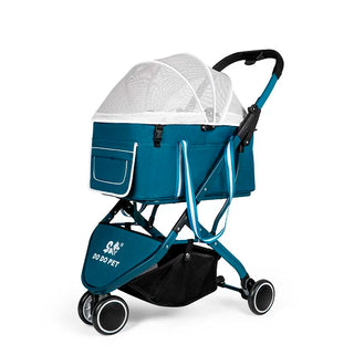 New arrival pet carrier stroller outdoor travel pet cage pet stroller foldable detachable basket dog stroller