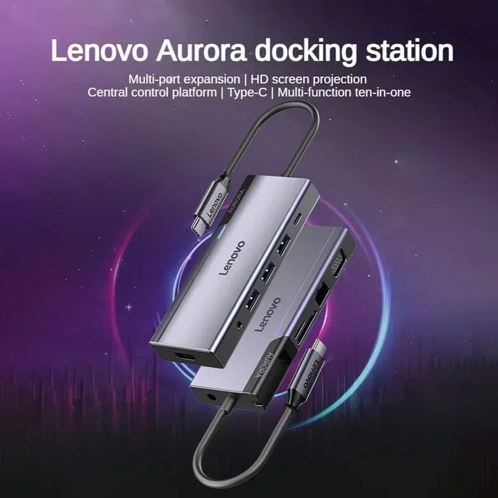 Lenovo Aurora Type-C Dock for Apple Macbook Ipad Computer Lightning 3/4 Dock USB Splinter HDMI Adapter Docking Station Usb Hub