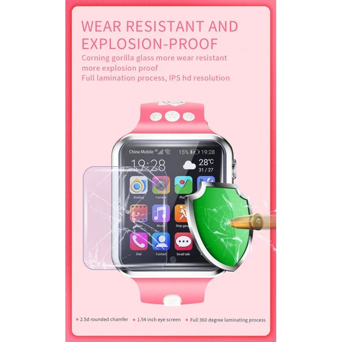 Df 4G GPS Wifi Location Student/Children Smart Watch Phone Android System App Install Bluetooth Smartwatch SIM Card