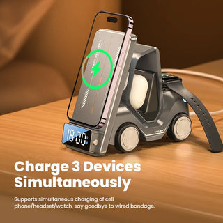 Toocki 5 in 1 Wireless Charger Phone Stand For iPhone 15 14 13 15W Fast Charging Magnetic Dock Station For Apple Watch Earphones