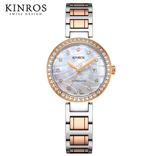 KINROS Original Swiss Imported ETA Automatic Mechanical Movement Luxury Diamond Sapphire Crystal Waterproof women's Watch
