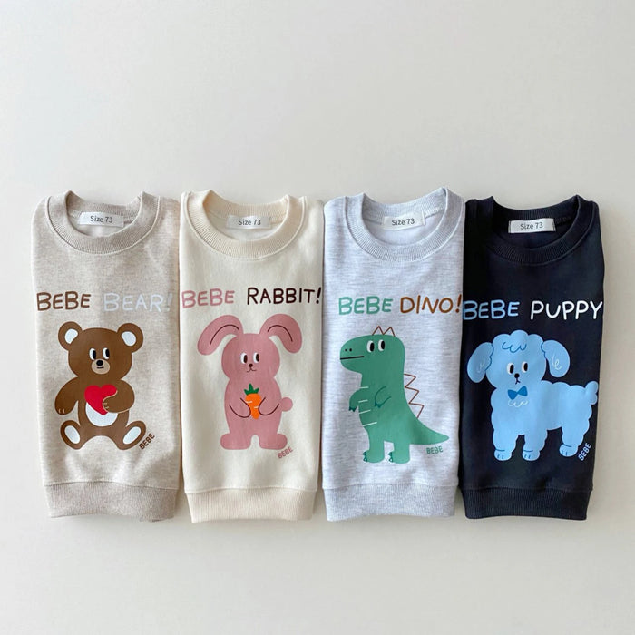 2024 Autumn New Arrival Sports Set Children Girls Comfortable Bear Solid Pullover Sweatshirts+Loose Cotton Pants Boy Casual Suit