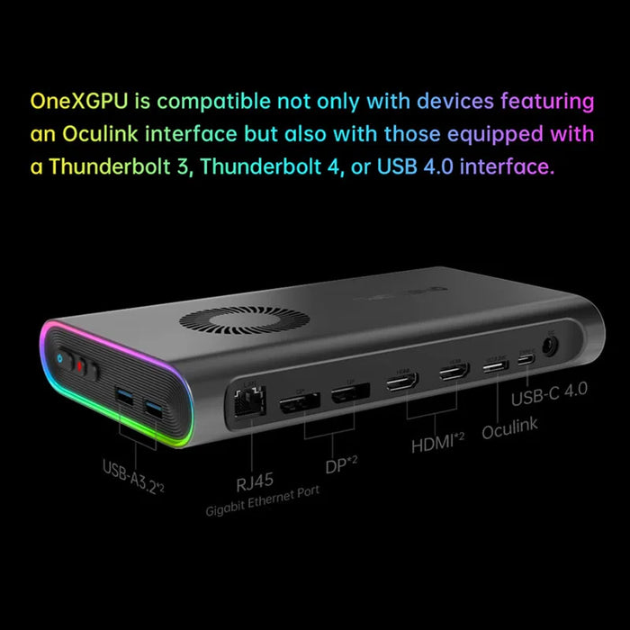 ONEXGPU AMD Radeon RX 7600M XT RDNA3.0 GPU World's 1st Portable EGPU Graphics Card 8G GDDR6 Dock Expansion M.2 PCIE SSD Oculink