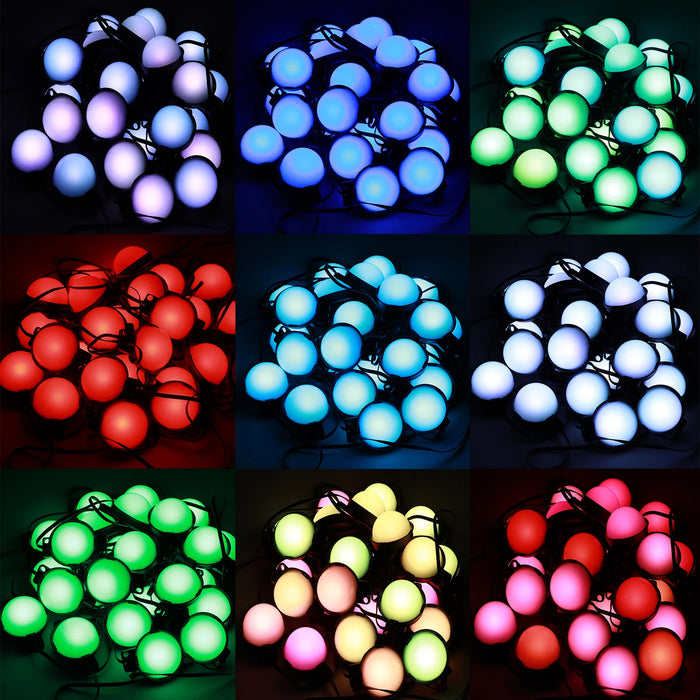 10M 25LED Festoon LED String Lights RGB Waterproof Remote/APP Control Christmas Party Garden Decorative Garland Outdoor Lighting