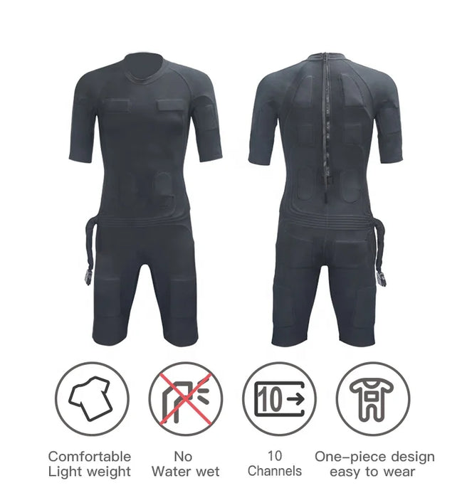 No moisten gym used ems stimulator body suit / wireless EMS training  for muscle fitness