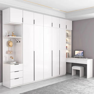 Space Saving Luxury Wardrobe Full Size Aesthetic Wooden Bedroom Wardrobe Closet Systems Drawers Ropero Armables Home Furniture
