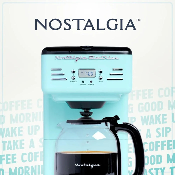 12-Cup Programmable Coffee Maker With LED Display, Automatic Shut-Off & Keep Warm, Pause-And-Serve Function, Aqua