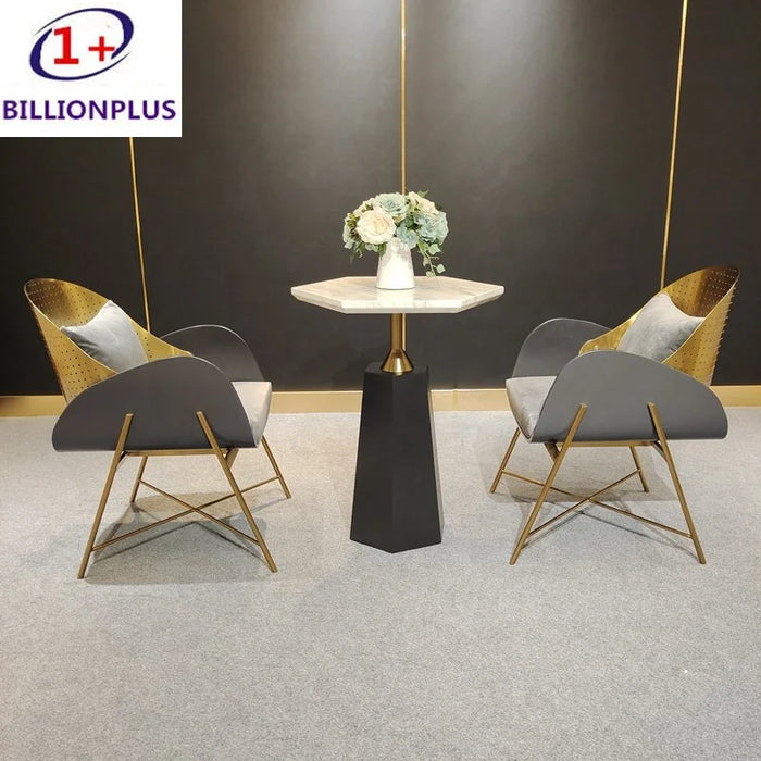 Foshan Factory Modern luxury dining room home furniture stainless metal dining chair