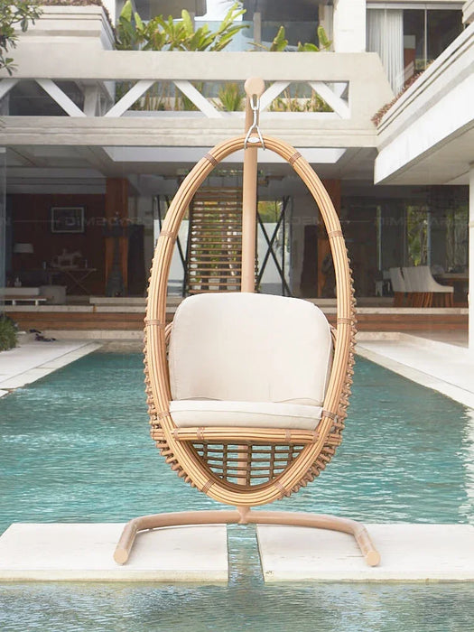 Outdoor rattan network celebrity bird's nest landing indoor lazyman rocking chair balcony swing rattan basket support