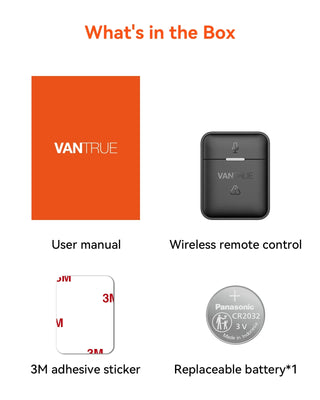 Vantrue Wireless Remote Control with Event Locking Snapshot Audio 9.8ft Range for Vantrue E1  E2 E3 N4 Pro N5